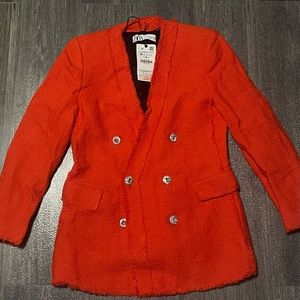 Brand new dark orange zara blazer. With the tag. Size M.